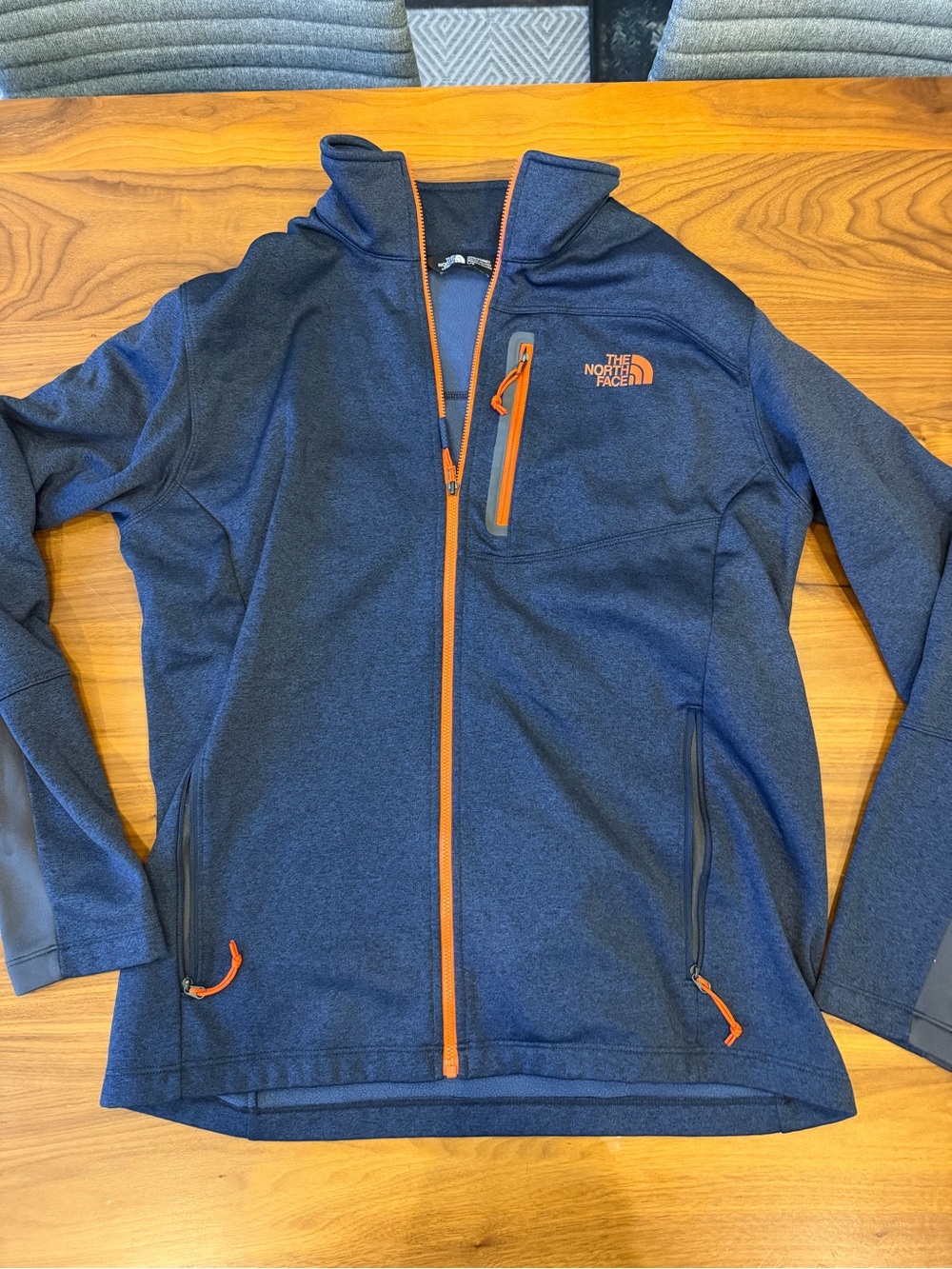 The North Face Navy Blue Jacket with Orange Accents Canyonlands men’s